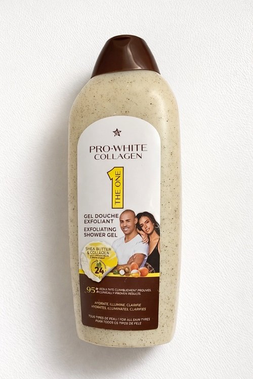 PRO-WHITE COLLAGEN Exfoliating Shower Gel with Shea Butter